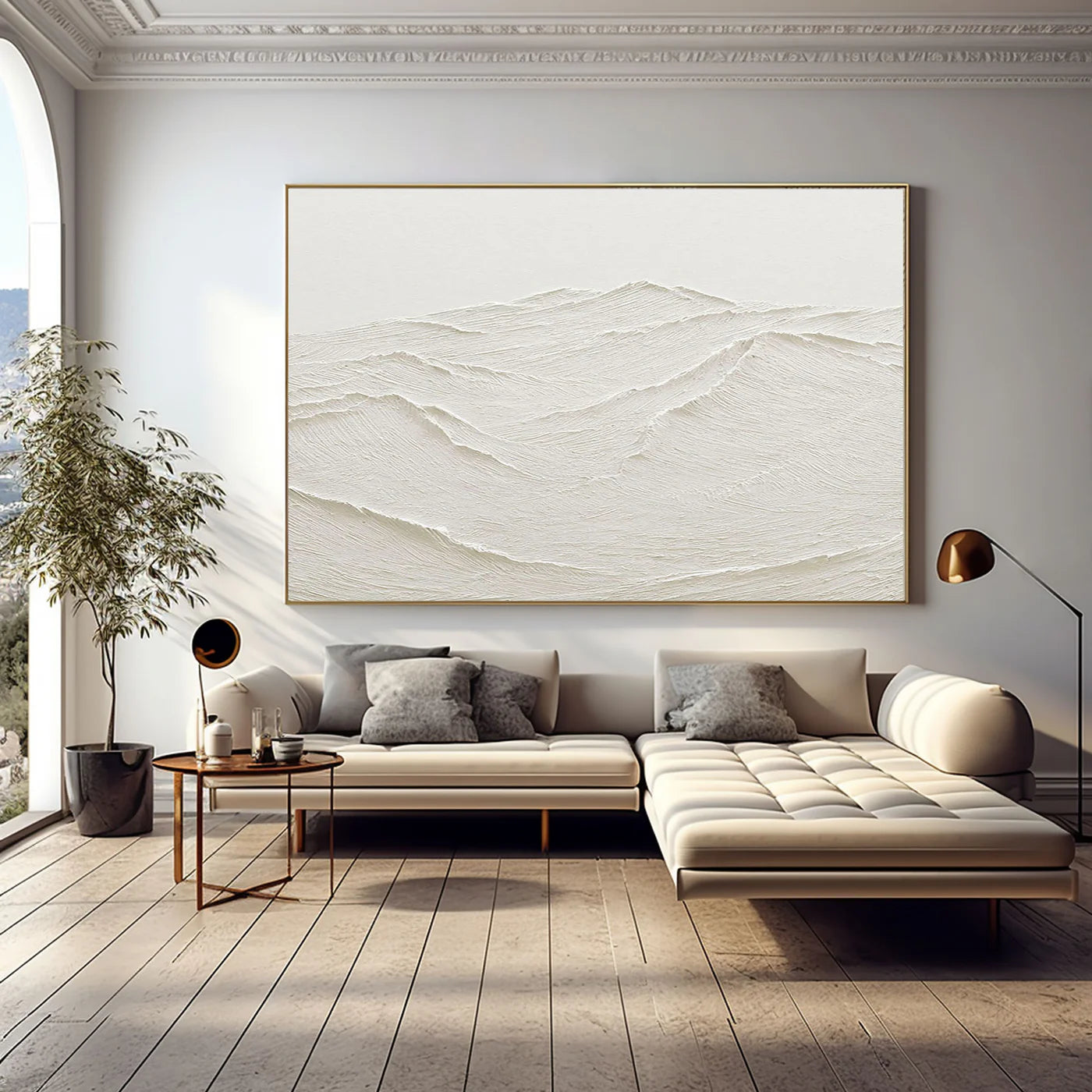 Plaster Painting "Ethereal Ridges"