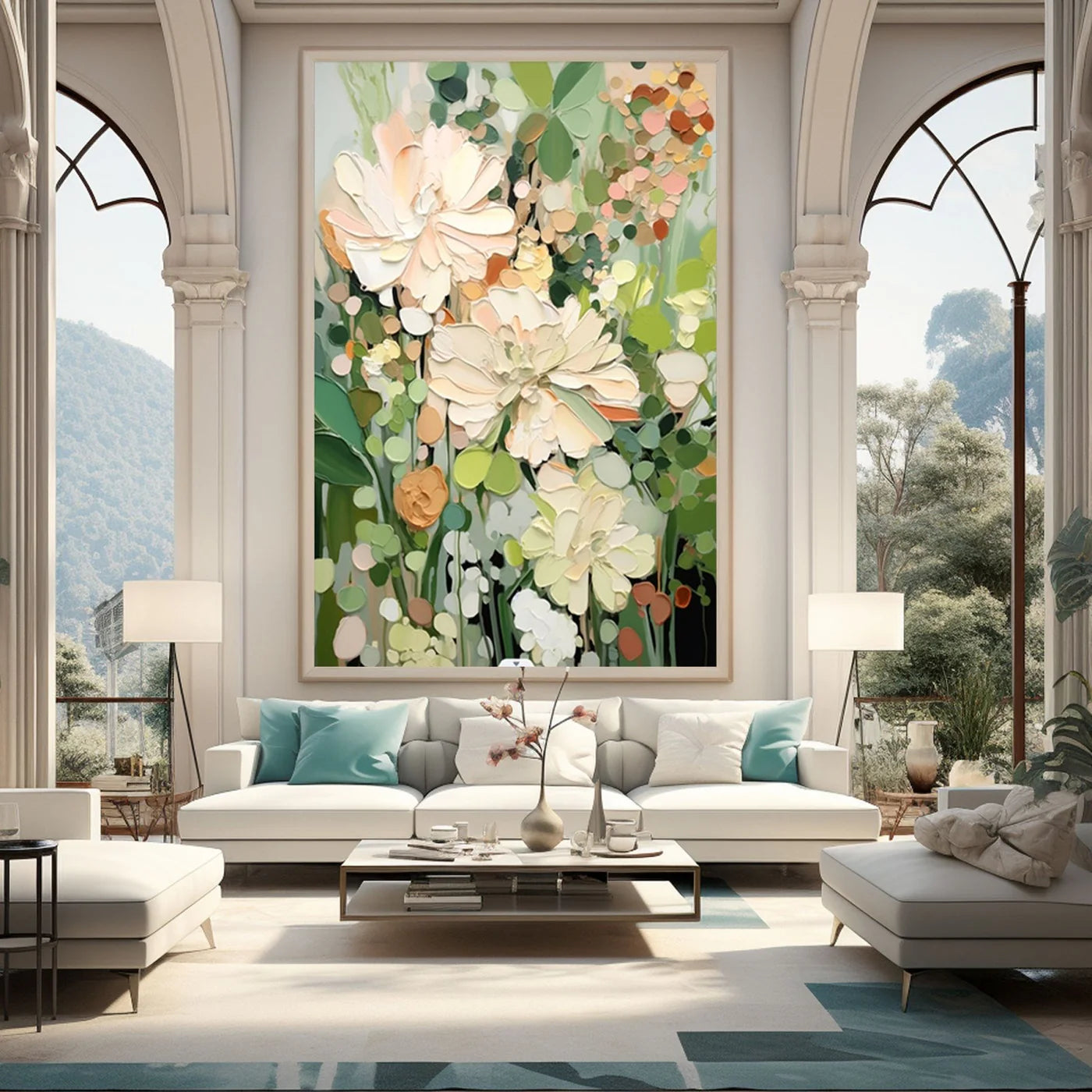 Colorful Painting "Blooming Serenade"