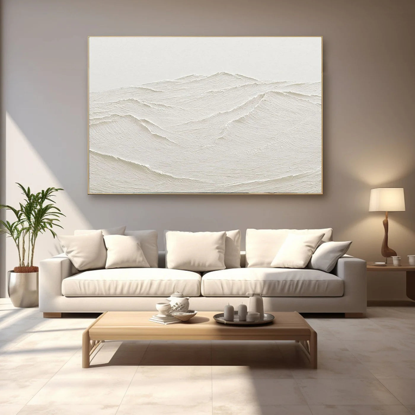 Plaster Painting "Ethereal Ridges"