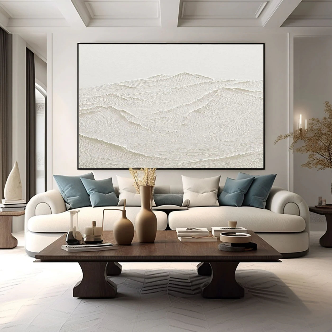 Plaster Painting "Ethereal Ridges"